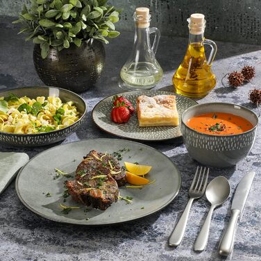 Набір посуду Gibson Elite Matisse (16 предметів) для 4 осіб, зелений