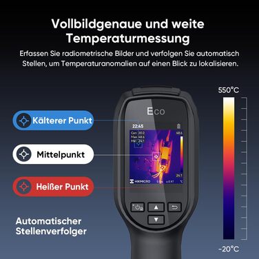 Тепловізор HIKMICRO SuperIR 240x240 з лазерним покажчиком, -20°C до 550°C, 25 Hz, компактний