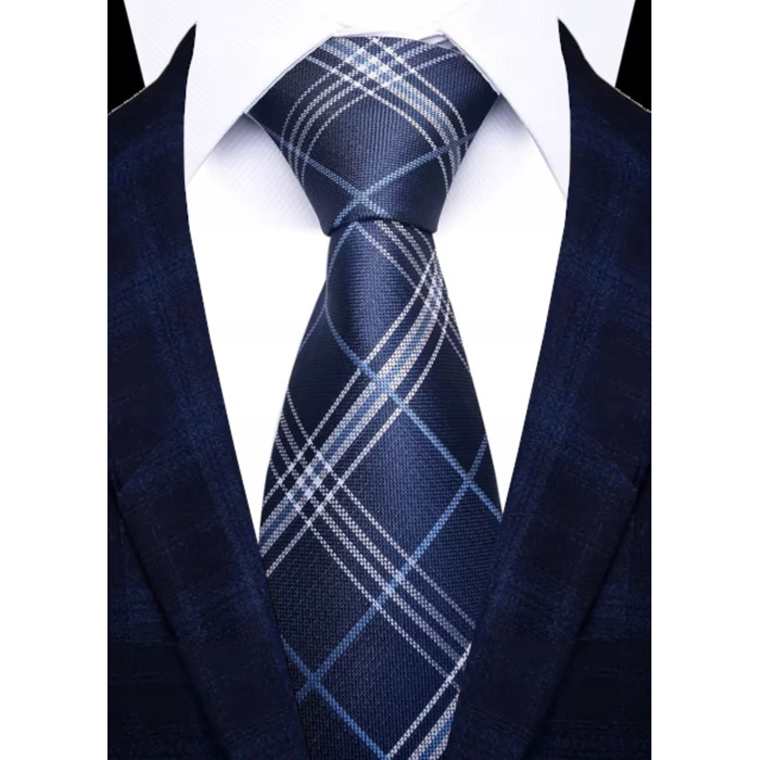 Широка краватка Elegance синього кольору