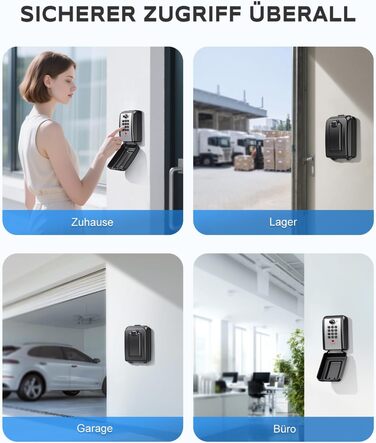 Шлюзовий сейф Mohard з кодовим замком для кріплення на стіні, 12-позиційний, велика місткість, вологостійкий, для дому, офісу, гаража