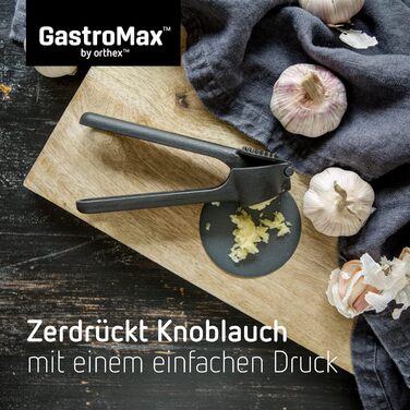 Пресс для часнику GastroMax - ергономічні ручки, вбудований очисник, безпечний BPA-free, Made in Sweden