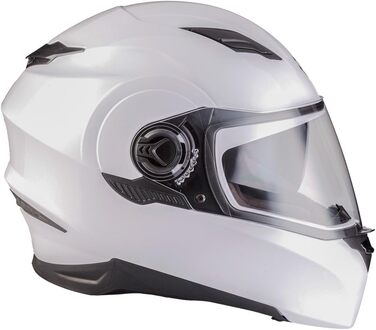 Мотошолом інтеграл ARMOR HELMETS AF-77, білий глянцевий, повнолицевий, ECE 22.05, сонцезахисний візор, швидкознімний замок, з чохлом, розмір XS (53-54 см) для мотоцикла, скутера, круїзера, спортбайка