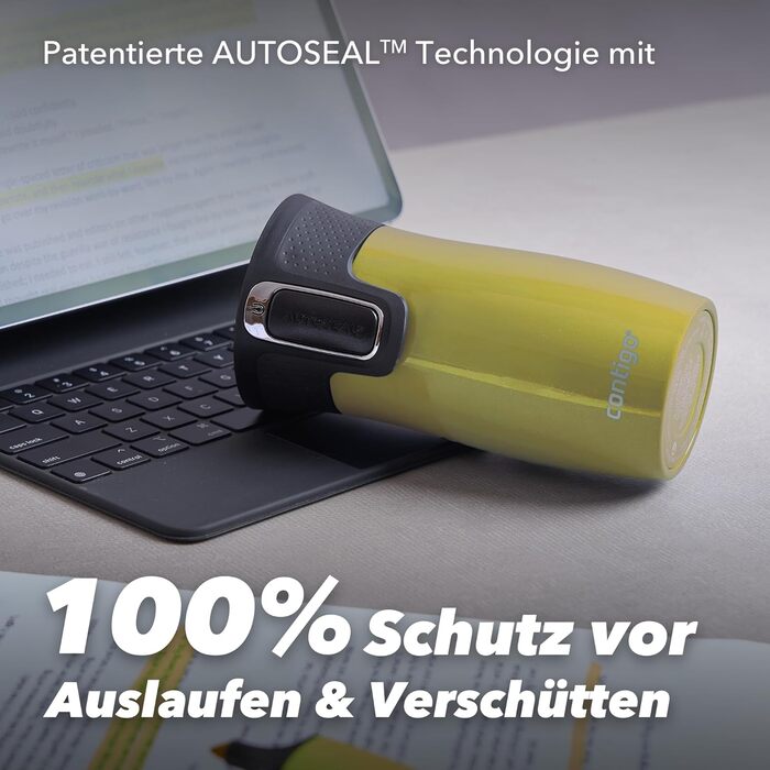Термокружка Contigo West Loop Autoseal з нержавіючої сталі, 300 мл, вихідний отвір, витримує протікання, для подорожей