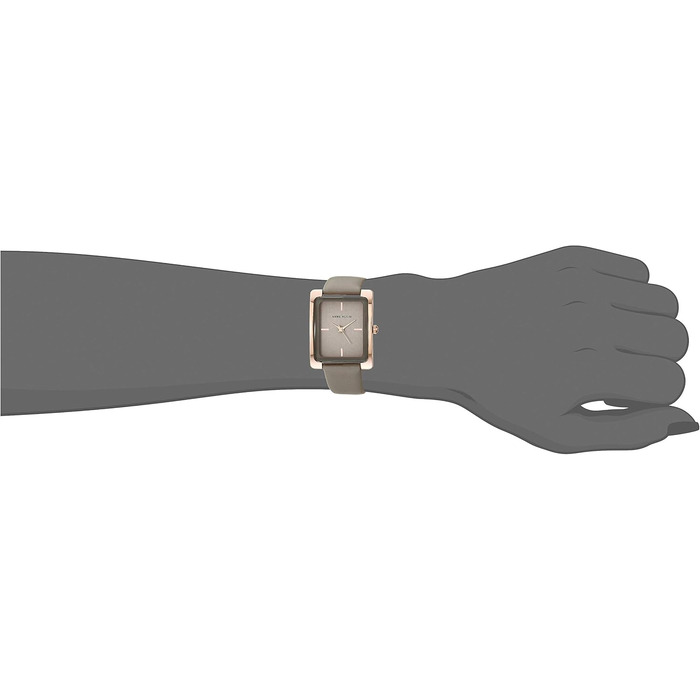 Жіночий шкіряний годинник Anne Klein (Сірий)