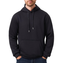 Чоловічий теплий світшот з капюшоном, чорного кольору, розмір S