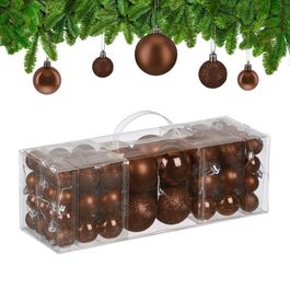 Relaxdays Set of 76 Christmas Baubles
