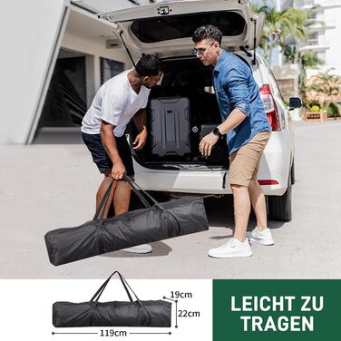 LEADZM Pavilion 3x3m, Pop-up Folding Pavilion, Stable, Waterproof, Steel Frame, Adjustable Height, UV Protection 50+, Garden Tent, Party Tent, for Garden, Party, Camping, Dark Grey
