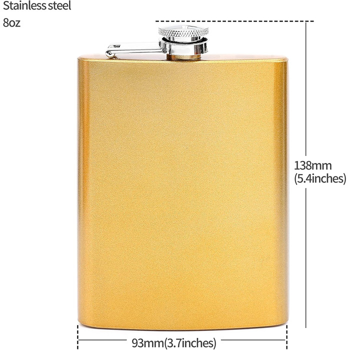 Набір з 2 фляг з нержавіючої сталі 8oz (227 мл) - чорний та зелений, військовий дизайн, для алкоголю