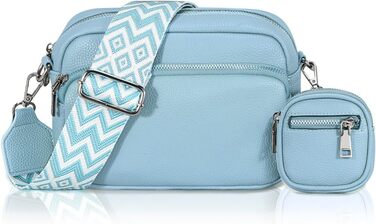 Сумка жіноча через плече маленька PU шкіра кросбоді Eisblau-b зі знімним ремінцем