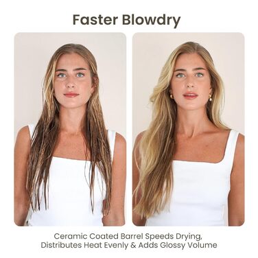 Кругла щітка для волосся AIMIKE 53 мм з щетиною кабана для сушіння, укладання та створення об'єму