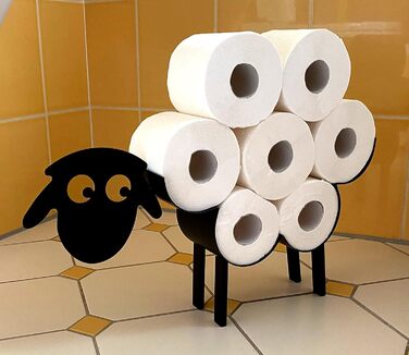 DanDiBo Toilet Paper Holder Black Metal Sheep 3.0 WC Roll Holder Toilet Paper Holder Freestanding WC Paper Holder Toilet Roll Holder