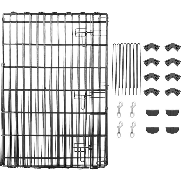 Amazon Basics Octagon, Square, Rectangle Dog Playpen - Foldable Metal Cage with Door - 152.4 x 152.4 x 91 cm