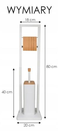 Набір для туалету Yoka Home (металевий, білий) з тримачем для паперу та йоржиком