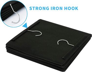 Настінна полиця-органайзер з 5 відділеннями, 30 x 30 x 108 см, чорний (2 шт.)