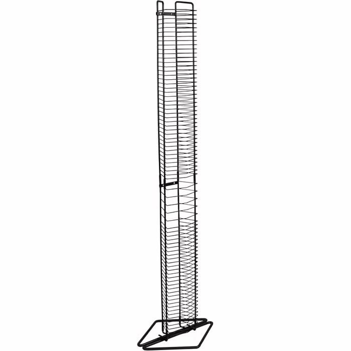 Atlantic Onyx Wire CD Tower – Holds 80 CDs in Matte Black Steel PN 1248