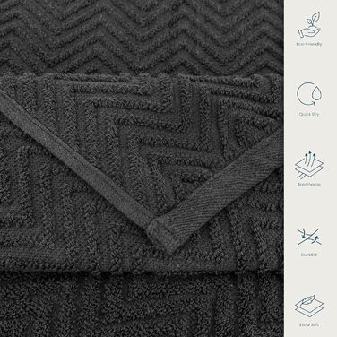 Рушники Casa Copenhagen Bora Bora: комплект з 4 шт. з бавовни, 76x152 см, для басейну, душу та пляжу. Яскраві кольори: рожевий, червоний, жовтий, блакитний (сірий). Дизайн Данії.