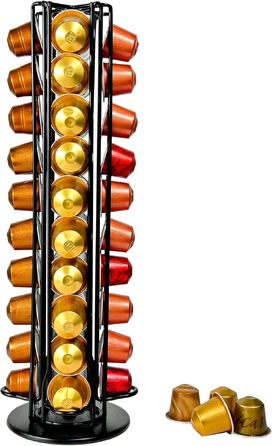 Поворотний тримач для капсул Nespresso OriginalLine на 40 капсул, чорний