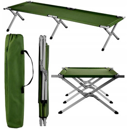 Польове ліжко Nils Camp, 200 x 61 см, зелене