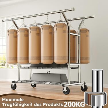 Підвісна шафа для одягу з висувною конструкцією та двома сітчастими полицями, максимальне навантаження 200 кг, великий об'єм для зберігання одягу та аксесуарів