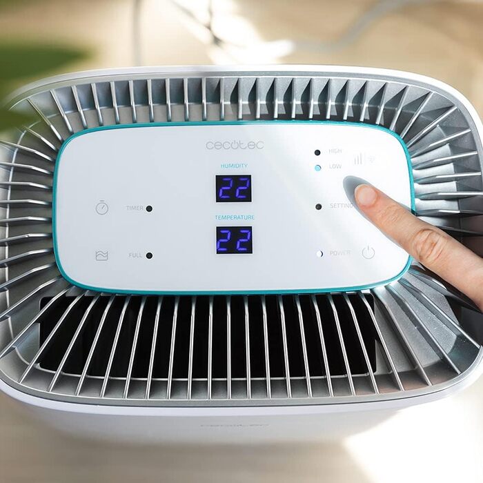 Зволожувач повітря Cecotec BigDry Series 2000: 750 мл/день, об'єм резервуару 0.6-2 л, 2 швидкості, 2 режими, площа до 25 м², функція очищення. Білий