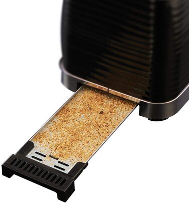 Тостер Russell Hobbs Inspire High Gloss 24371, чорний, 2 слоти