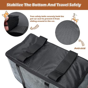 Автокрісло для собак та котів, до 6 кг, знімний та миючий чохол, для середньої консолі, замша