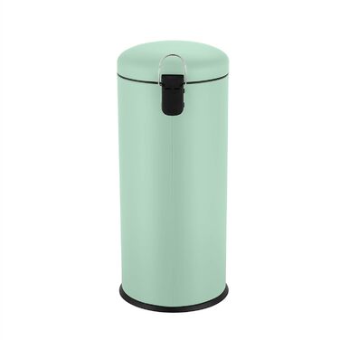 Сміттєве відро Ribelli 30 л з нержавіючої сталі, з педальним механізмом, з внутрішнім відром, м'яке закриття, сортування сміття, кругле (м'ятний)