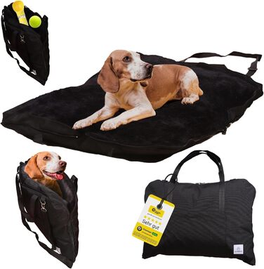 Ортопедичне собаче ліжко Wanderpfote для подорожей – зручне та сертифіковане ліжко для собак (M, Чорний)