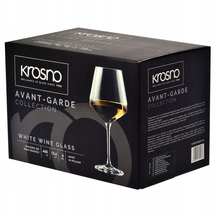 Набір келихів для білого вина Chardonnay Krosno Avant-Garde, 560 мл, 6 шт.