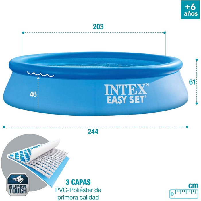 Intex 1942 L Inflatable Pool (244 x 61 cm)