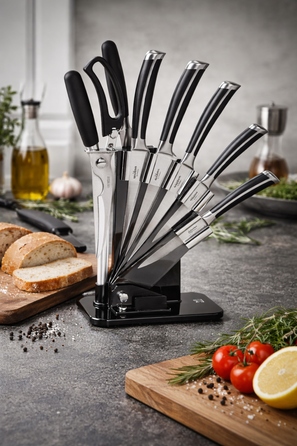 Набір кухонних ножів Hoffner, 5 предметів у підставці