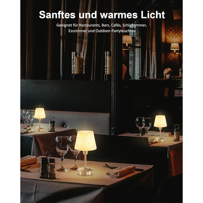 LED-лампа Egobasic настільна бездротова, 5200mAh, торкання, диммування, для дому та вулиці