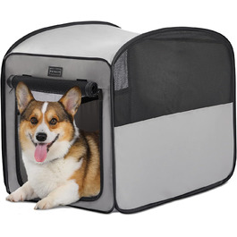 Клітка для собак Petsfit, складана, сіра, середнього розміру (68.5 x 39.5 x 56 см)
