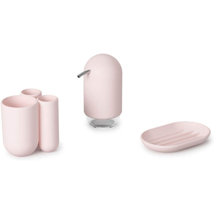 Тримач для мила Umbra Touch овальної форми з м'яким покриттям для ванної кімнати та кухні, білий, 14 x 9 x 2 см