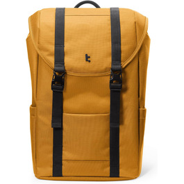 tomtoc Laptop Backpack for Women and Men, Vintage Daypack Daypack Casual Backpack with 22 Liters for Everyday Use, Leisure, University, School, Classic Backpacks Fits 13-15.6 inch Laptops, Black (Yellow)