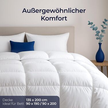 Зимова ковдра Dreamzie Komfort з пуху 135x200 см, щільність 650 г/м², тепла пухова ковдра для зими