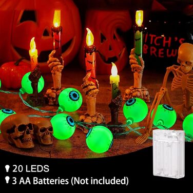 Льохкова гірлянда 300 см з 20 LED, тепле біле світло, для декору, на батарейках, Марокко