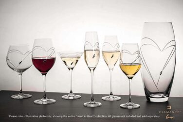 Кілька келихів для шампанського та просекко 'Серця' зі Сваровскі Swarovski - пара