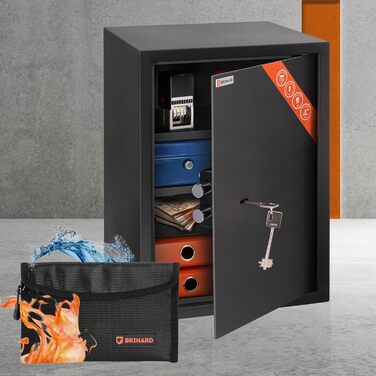 Сейф Tresor Business XL з ключовим замком, 50x35x36 см (ВxШxГ), Тітаново-сірий