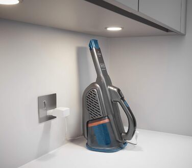 Акумуляторний пилосос ручний BLACK+DECKER BHHV315J Lithium Dustbuster 12V, 20AW, циклонна система, безмішковий, титаново-синій