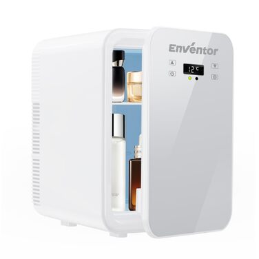 Mini холодильник Enventor 10L: компактний, тихий, з двозонним охолодженням (12V/220V) для авто, кімнати, офісу