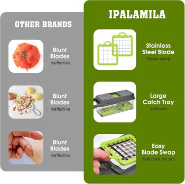 Ручний овочевий слайсер 16-в-1: набір для нарізання овочів та фруктів з 7 насадок, кубики, слайси