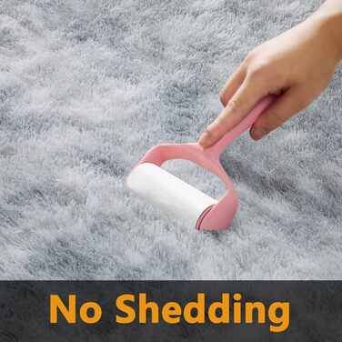 Пухнастий килим для вітальні Hochflor, 160x230 см, сірий. Килим для спальні, дитячої кімнати, з антиковзаючою основою, легко миється.