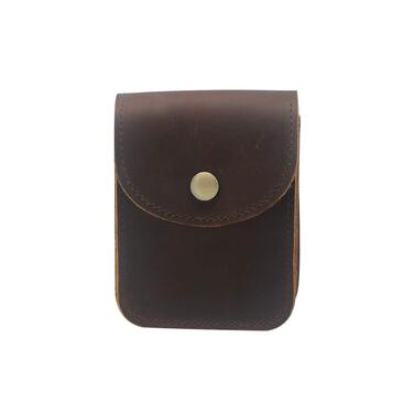 Boshiho Leather Card Holder Case - Genuine Leather Playing Card Case, Cigarette Case for Men, Gift (Dark Brown)