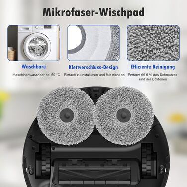 Набір аксесуарів для робота-пилососа Dreame L20 Ultra: 2 щітки, 6 мішків, 4 мокрі серветки, 4 HEPA-фільтри, 4 бічні щітки, 1 щітка для очищення