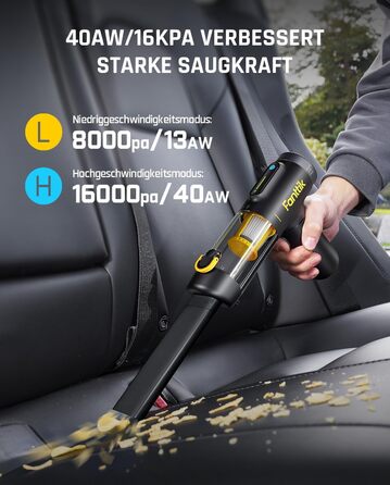 Бездротовий пилосос Fanttik Slim V10 Mix 4-в-1: ручний, для авто, офісу, клавіатур, LED-дисплей, 16 kPa, міні-пилосос