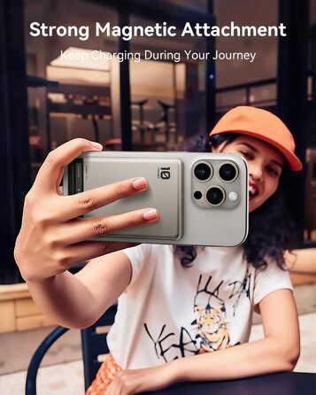 Power Bank Kuulaa Ultra Slim Magsafe 10000mAh з USB-C 20W PD, бездротова зарядка для iPhone 16/15/14/13/12