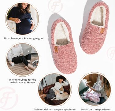 Жіночі теплі халапи EverFoams з м'якою устілкою Memory Foam, замкнуті, рожеві, 38/39 EU