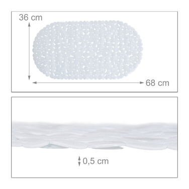 Relaxdays Bathtub Mat, Stone Look