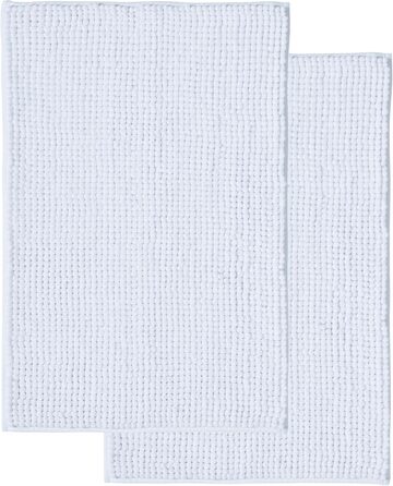 Килимок для ванної кімнати Decomira, антиковзаючий, 40x60 см та 50x80 см (2 шт), з м'якої тканини Chenille, для душу, ванни, туалету